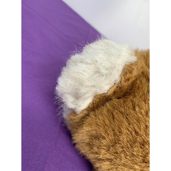 Brown Bunny White Tail Brown Plastic Eyes Clear Plastic Whiskers, 9 inch stuff, - Picture 6 of 11